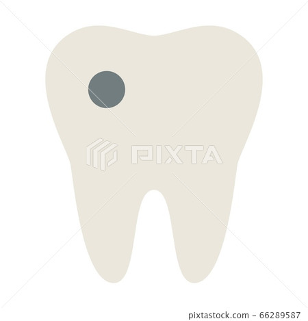 Molar tooth with caries vector icon flat isolated Molar tooth with caries vector icon flat isolated 66289587