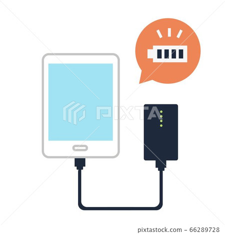 Illustration of flat design mobile battery Illustration of flat design mobile battery 66289728