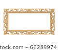 Golden vintage frame. Isolate mirror. Design retro element. physical realistic reflection . 66289974