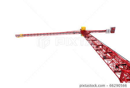 Building crane isolated on white background. Construction. 3d rendering Building crane isolated on white background. Construction. 3d rendering 66290566