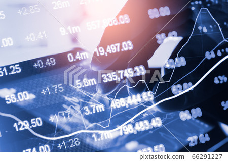 Stock market or forex trading graph and Stock market or forex trading graph and 66291227