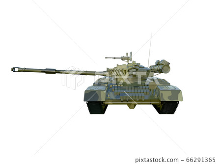 Russian military tank T-90. isolate on white background. 3d rendering 66291365