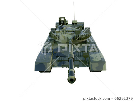 Russian military tank T-90. isolate on white background. 3d rendering 66291379