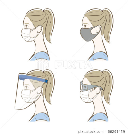 Prevention of virus infection Mask Face shield Female 66291459