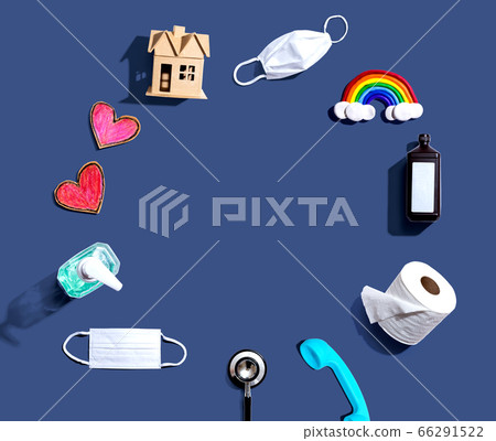 Coronavirus and Covid-19 theme objects Coronavirus and Covid-19 theme objects 66291522