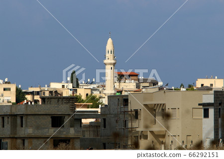 ancient crusader fortress in the city of Acre on the shores of the Mediterranean Sea in northern Israel	 66292151