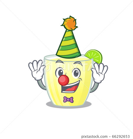 smiley clown daiquiri cocktail cartoon character design concept 66292653