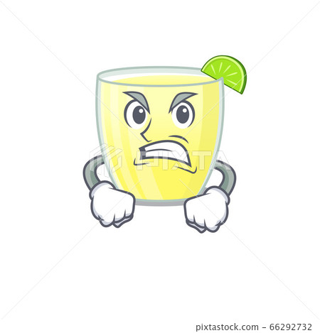 A cartoon picture of daiquiri cocktail showing an angry face 66292732