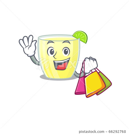 wealthy daiquiri cocktail cartoon character with shopping bags wealthy daiquiri cocktail cartoon character with shopping bags 66292768
