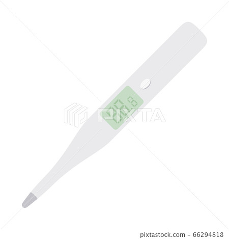 Illustration of a digital thermometer without power. 66294818