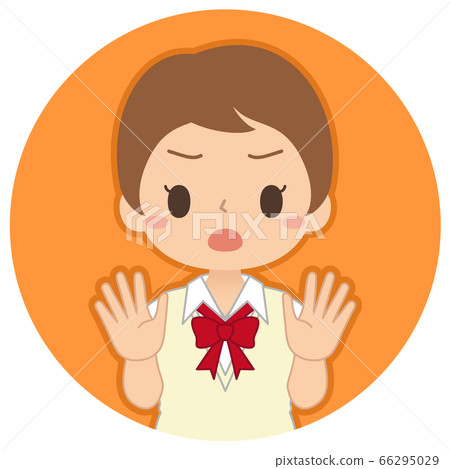 Female student icon with NO sign - Stock Illustration [66295029] - PIXTA