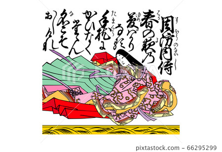 如今的Hyakunin Isshu Azuma Nishiki 67 Suo Samurai 66295299