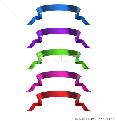 Set of trendy ribbon banners for your design. Vector illustration. Set of trendy ribbon banners for your design. Vector illustration. 66295478