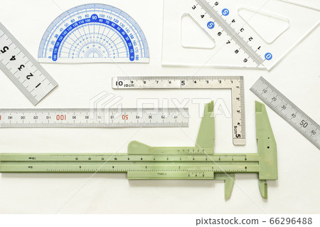 Mono shape ruler protractor caliper gold scale Mono shape ruler protractor caliper gold scale 66296488