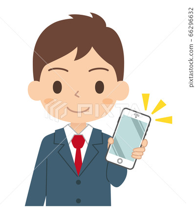 Male student with a smartphone 66296632