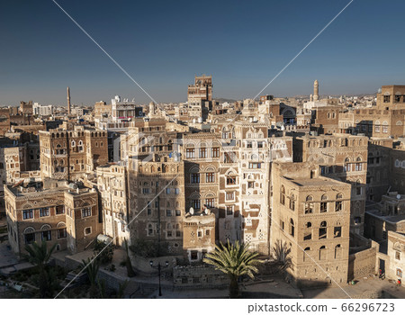 view of sanaa city old town architecture skyline 66296723