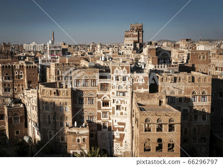 view of sanaa city old town architecture skyline 66296797