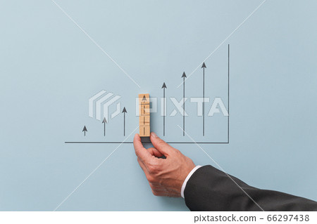 Business economy growth prediction graph 66297438