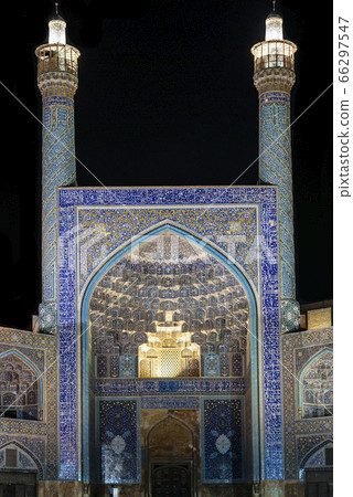 the shah mosque famous landmark in isfahan city 66297547