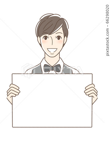 A man facing the front with a smiling flip A man facing the front with a smiling flip 66298020