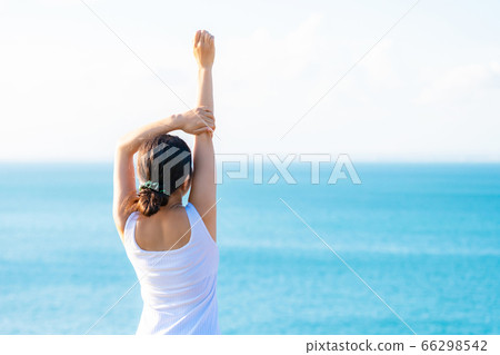 Female health image sea background Female health image sea background 66298542