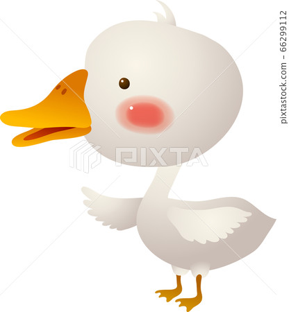 Illustration of a goose standing sideways 66299112