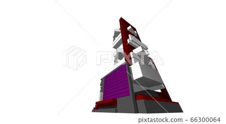 architecture abstract, 3d illustration architecture abstract, 3d illustration 66300064