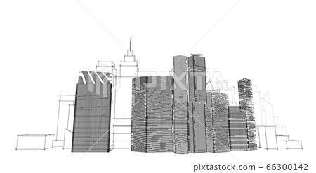 architecture abstract, 3d illustration architecture abstract, 3d illustration 66300142