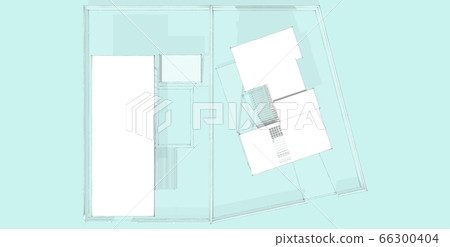 3D illustration architecture building perspective 3D illustration architecture building perspective 66300404