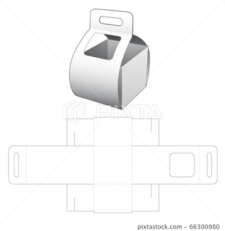 Packaging box die cut template 66300980