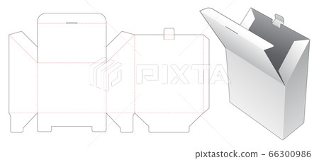 Packaging box die cut template 66300986