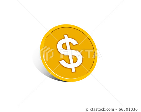 Illustration of dollar coin 66301036