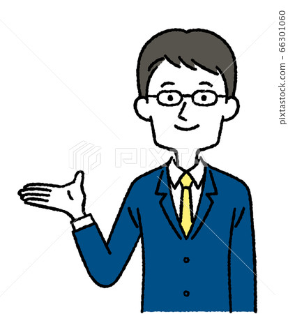 A businessman guiding A businessman guiding 66301060