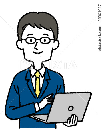 解釋與個人計算機的商人 66301067
