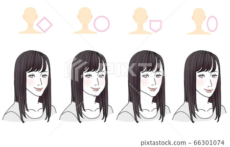 美illustration_hairstyle圖按臉型 美illustration_hairstyle圖按臉型 66301074