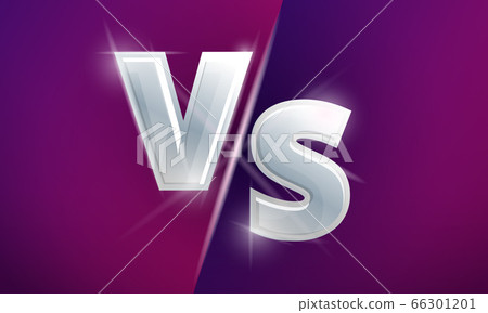Versus concept banner, cartoon style Versus concept banner, cartoon style 66301201