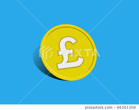 Illustration of pound coin Illustration of pound coin 66301309