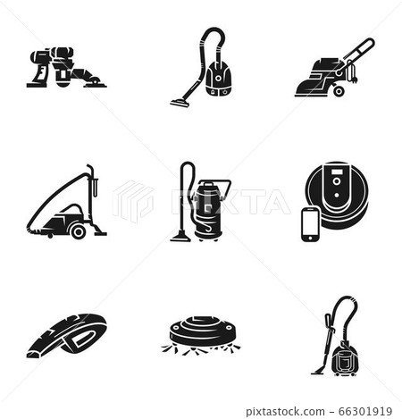 House vacuum cleaner icon set, simple style House vacuum cleaner icon set, simple style 66301919