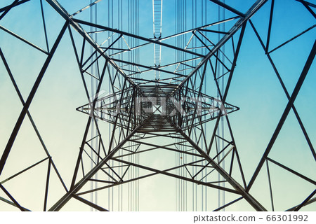 High voltage post Power line High voltage tower Industry background 66301992