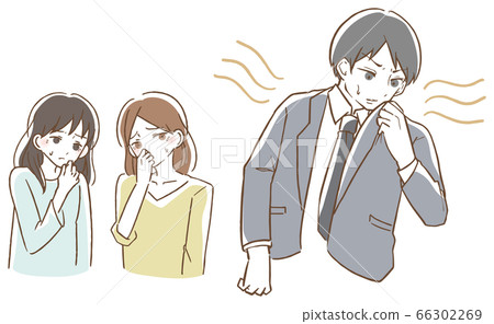 Body odor male illustration 66302269