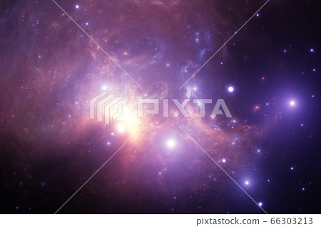 Glowing huge nebula with young stars Glowing huge nebula with young stars 66303213