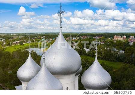 Domes of St. Sophia Cathedral of Vologda Kremlin 66303756