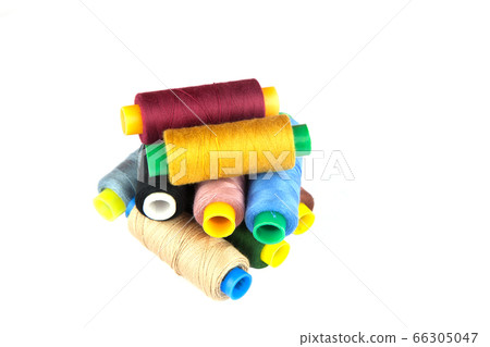 Coloured thread isolated on white background. Coloured thread isolated on white background. 66305047