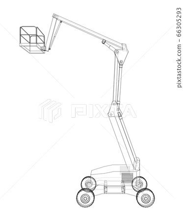 Aerial platform concept outline. Vector Aerial platform concept outline. Vector 66305293