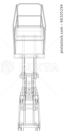 Scissor lift concept outline. Vector 66305294