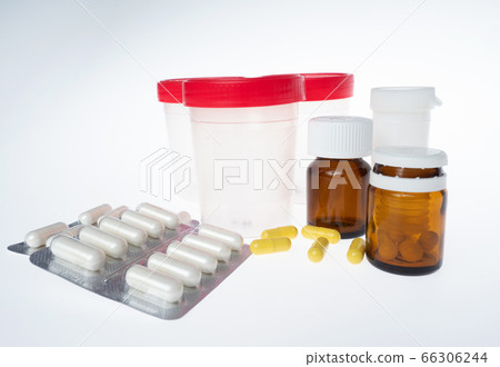 medicinal preparations on a white background 66306244