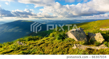 mountain landscape at summer evening. beauty of mountain landscape at summer evening. beauty of 66307034
