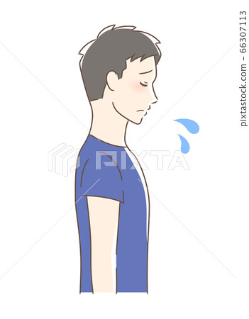一個可悲的男人的側面 66307113
