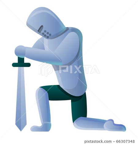 Knight on knee icon, cartoon style Knight on knee icon, cartoon style 66307348