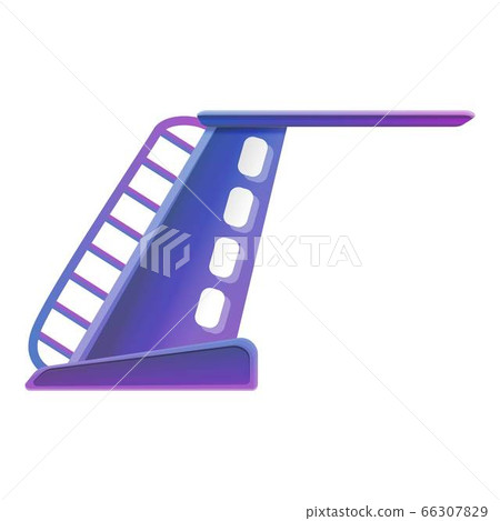 Diving board tower icon, cartoon style 66307829